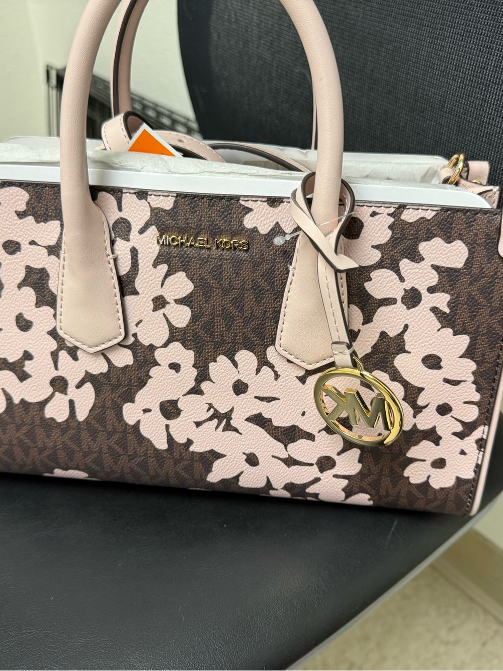 Michael Kors Maple Small EW Satchel Crossbody Floral Signature Bag NWT